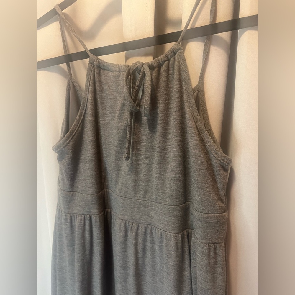 Mossimo Supply Co Gray Spaghetti Strap Sundress Maxi Medium - Picture 5 of 5